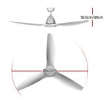Devanti 64 Inch Ceiling Fan DC Motor w/Light w/Remote - Silver - Image 2