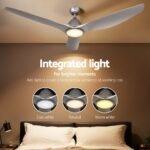 Devanti 64 Inch Ceiling Fan DC Motor w/Light w/Remote - Silver - Image 5