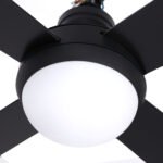 Devanti 52'' Ceiling Fan DC Motor w/Light w/Remote - Black - Image 4