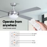 Devanti 52'' Ceiling Fan DC Motor w/Light w/Remote - Silver - Image 6