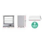 Devanti Commercial Food Warmer Hot Display Showcase Cabinet 54cm - Image 2