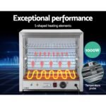 Devanti Commercial Food Warmer Hot Display Showcase Cabinet 54cm - Image 6