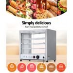 Devanti Commercial Food Warmer Hot Display Showcase Cabinet 54cm - Image 4
