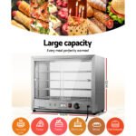 Devanti Commercial Food Warmer Hot Display Showcase Cabinet 64cm - Image 5