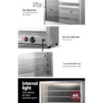 Devanti Commercial Food Warmer Hot Display Showcase Cabinet 64cm - Image 7