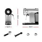 Devanti 20 Bar Coffee Machine Espresso Cafe Maker - Image 2