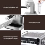Devanti 20 Bar Coffee Machine Espresso Cafe Maker - Image 6