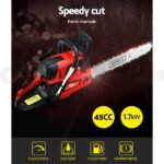 Giantz Chainsaw Petrol 45CC 16" Bar Commercial E-Start Pruning Chain Saw 1.7kW - Image 4