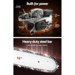 Giantz Chainsaw Petrol 45CC 16" Bar Commercial E-Start Pruning Chain Saw 1.7kW - Image 5