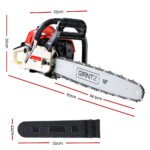 Giantz Chainsaw Petrol 45CC 18" Bar Commercial E-Start Pruning Chain Saw - Image 2