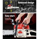 Giantz Chainsaw Petrol 45CC 18" Bar Commercial E-Start Pruning Chain Saw - Image 7