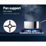 Devanti Gas Cooktop 30cm 2 Burner Silvir - Image 5