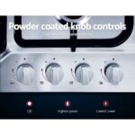 Devanti Gas Cooktop 60cm 4 Burner Silvir - Image 4