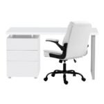 Artiss Computer Desk Executive Office Chairs Sets White - Image 3