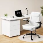 Artiss Computer Desk Executive Office Chairs Sets White - Image 7