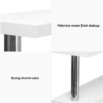 Artiss Computer Desk L-Shape Bookshelf White - Image 6