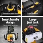 Giantz 63CC Post Hole Digger Petrol Motor Drill Extension Auger Bits Kits - Image 6