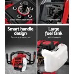 Giantz 65CC Post Hole Digger Motor Only Petrol Engine Red - Image 6