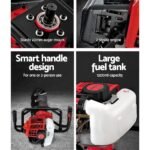 Giantz Post Hole Diggers 65CC Petrol Digger Extension Auger Bits - Image 7