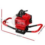 Giantz 63CC Petrol Post Hole Digger Motor Only Engine Red - Image 2