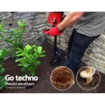 Giantz 63CC Petrol Post Hole Digger Motor Only Engine Red - Image 3