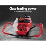 Giantz 65CC Post Hole Digger 200mm Petrol Drill Extension Bits Auger - Image 3