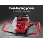 Giantz 65CC Post Hole Digger 300mm Petrol Drill Extension Bits Auger - Image 3