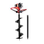 Giantz 65CC Post Hole Digger 300mm Petrol Drill Auger Extension Bits - Image 3