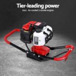 Giantz 65CC Post Hole Digger 300mm Petrol Drill Auger Extension Bits - Image 4