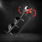 Giantz 65CC Post Hole Digger 300mm Petrol Drill Auger Extension Bits - Image 7