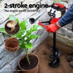 Giantz 65CC Post Hole Digger Motor Only Petrol Engine Red - Image 5