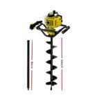 Giantz 65CC Post Hole Digger 200mm Petrol Drill Auger Extension Bits - Image 2