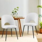 1 Set of 2 Artiss Dining Chair Boucle Sherpa - Image 7