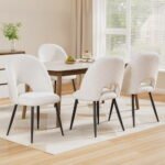 1 Set of 4 Artiss Dining Chair Boucle Sherpa - Image 7