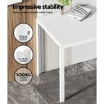 Artiss Dining Chairs and Table Dining Set 6 Chair Set Of 7 White - Image 4