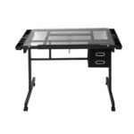 Artiss Drawing Desk Drafting Table Black - Image 3