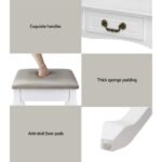 Artiss Dressing Table Stool Set Foldable Mirror White - Image 8