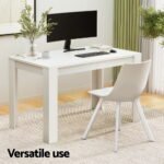 1 Artiss Dining Table and 4 Chairs Set Rectangle White - Image 4