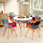 1 Artiss Dining Table and 4 Chairs Set DSW White - Image 8