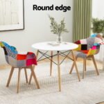 1 Artiss Dining Table and 2 Chairs Set DSW 90cm - Image 4