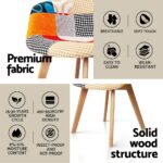 1 Artiss Dining Table and 2 Chairs Set DSW 90cm - Image 6