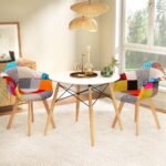 1 Artiss Dining Table and 2 Chairs Set DSW 90cm - Image 7