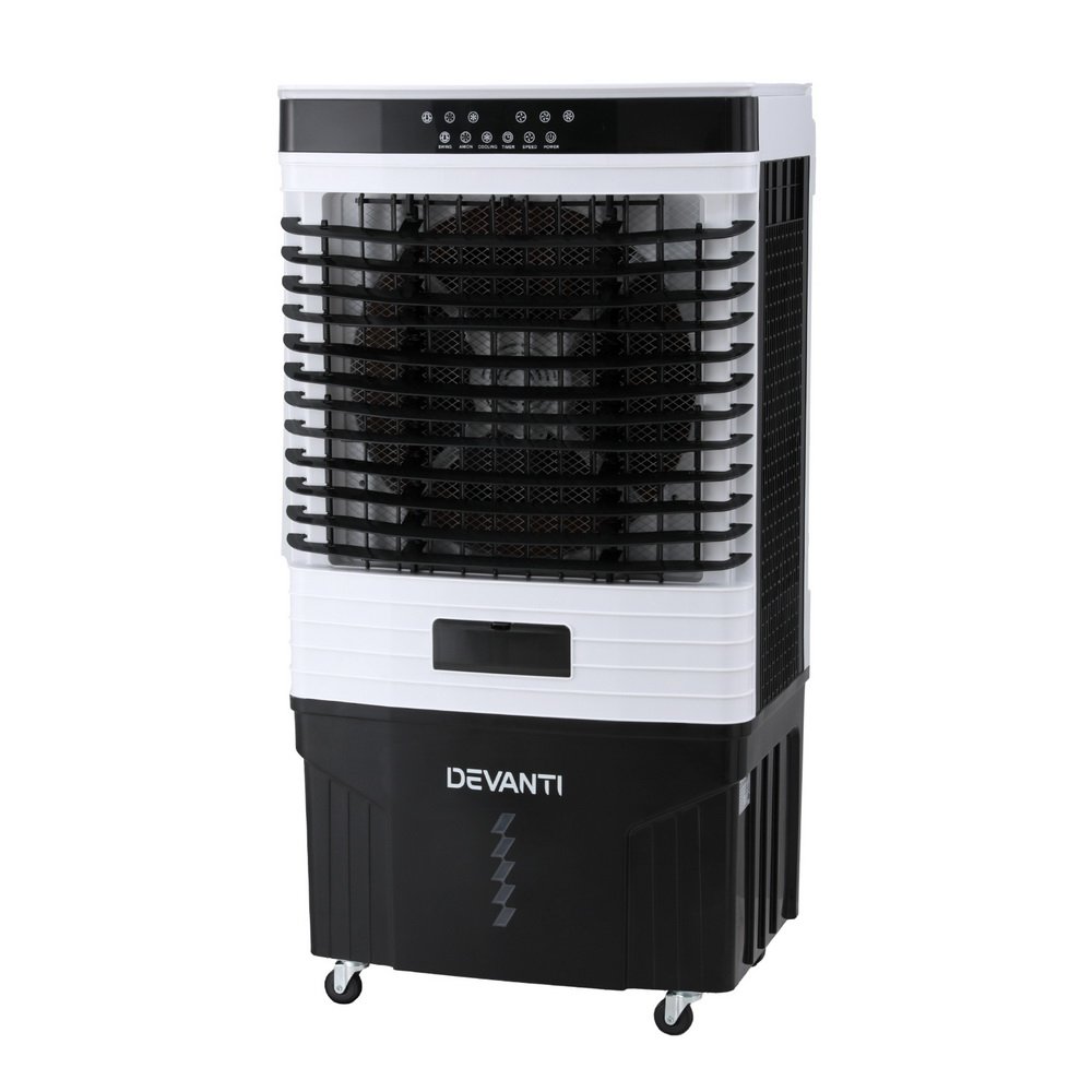 EAC-C-60L-BL-WH-191854-00.jpg Devanti 60L Evaporative Air Cooler Conditioner - Image 1