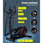 Everfit Exercise Bike Elliptical Cross Trainer Home Gym Fitness Machine LCD - Image 3