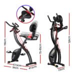 Everfit Folding Exercise Bike Magnetic X-Bike Indoor Cycling Resistance Rope - Image 2