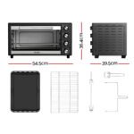 Devanti 45L Convection Oven Electric Fryer Ovens 1800W - Image 2