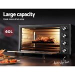 Devanti 60L Convection Oven Electric Fryer Ovens 2000W - Image 3