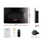 Devanti Electric Fireplace Fire Heater 2000W - Image 2