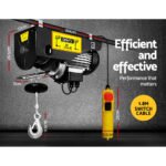 Giantz Electric Hoist Winch 500/1000KG Cable 20M Rope Tool Remote Chain Lifting - Image 2
