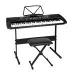 Alpha 61 Keys Electronic Piano Keyboard Digital Electric w/ Stand Stool Black - Image 7